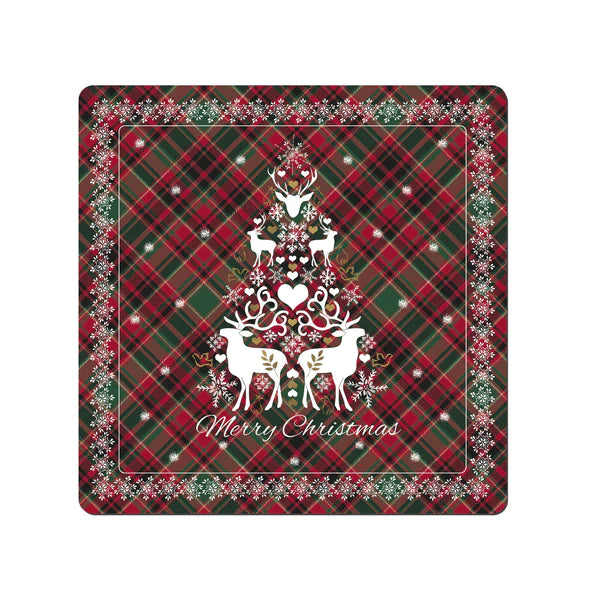 Denby Christmas Tartan Tablemats Set Of 6
