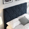 Navy Colm Double Bed with emphasis on its compact design