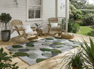 Bring nature's charm to your outdoor space with the Botanical Green rug