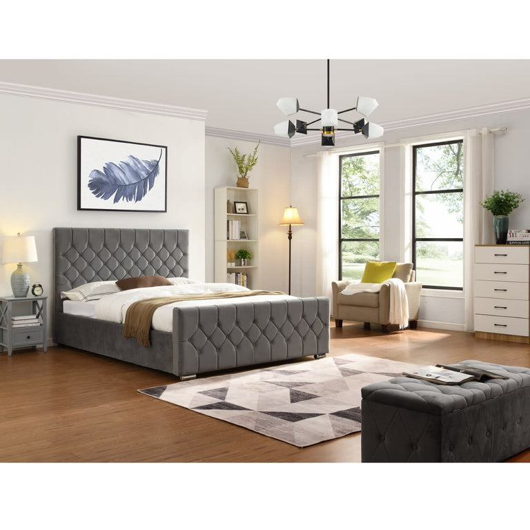 Galway Small Double Bed Grey