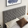 King Size Bed with Diamond Pattern Headboard