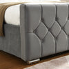 King Size Bed with Diamond Pattern Footboard