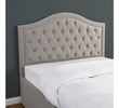 King size bed headboard with stylish metallic stud detailing.