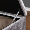 Luxurious crushed-silver blanket chest