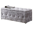 Elegant crushed silver blanket box