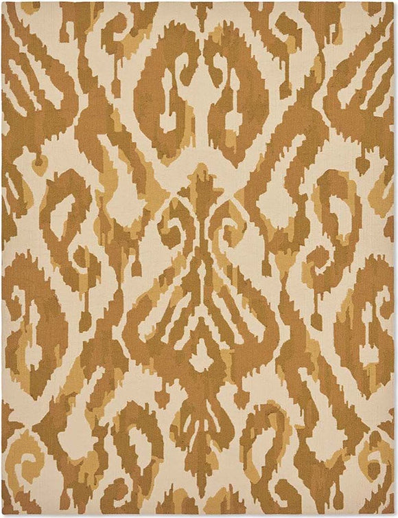 Embrace nature-inspired living with the versatile Kasuri Ochre rug.