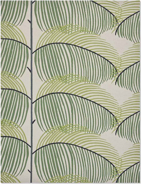 Discover the beauty of nature with our Manila Leaf Botanical Green rug.