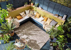 Experience contemporary design with our indoor/outdoor rug.