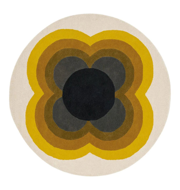 Sunflower rug in yellow will brighten your living space.
