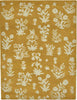 Enhance your living room with the opulent charm of the Woodland Glade Rug in gold