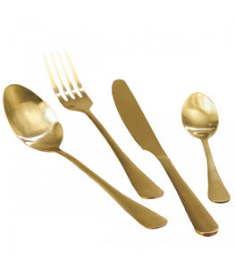 Golden Table Cutlery - 16 Pieces