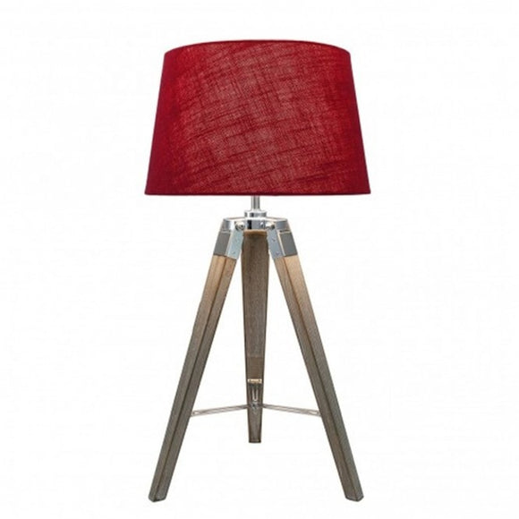 Hollywood Table Lamp With Red Shade