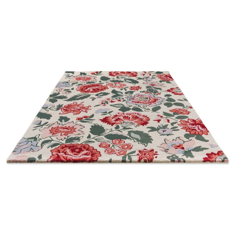 Laura Ashley Wendling Floral Poppy Red Rug