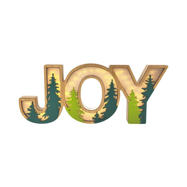 LED Joy Light-Up Christmas Sign 37cm