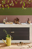 Vulcan No.324 by Little Greene, room setting with Arras No.316 and Olive Colour No.72