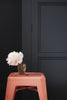 Orange Aurora No.21 by Little Greene, detail with Basalt No.221