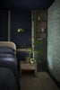 Three Farm Green No.306 by Little Greene, room setting with Dock Blue No.252