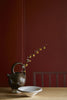 Arras No.316 by Little Greene, room setting with Bronze Red No.15