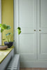 Celestial Blue - Deep No.366 by Little Greene, room setting with Citrine No.71