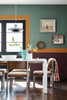 Córdoba No.277 by Little Greene, room setting with Middle Buff No.122 and Pleat No.280