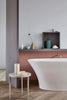 Gauze - Dark No.166 by Little Greene, room setting with Dark Lead Colour No.118 and Blush No.267
