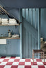 Etruria No.326 by Little Greene, room setting with Hicks' Blue No.208
