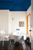 Flint No.236 by Little Greene, room setting with Deep Space Blue No.207