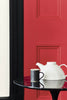 French Grey - Pale No.161 by Little Greene, room setting with Jack Black No.119 and Cape Red No.279