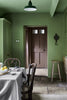 Scullery No.318 by Little Greene, room setting with Garden No.86 and Pea Green No.91