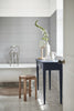 Gauze - Dark No.166 by Little Greene, room setting with Gauze No.106 and Basalt No.221