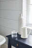 Gauze - Dark No.166 by Little Greene, detail with Gauze No.106 and Basalt No.221