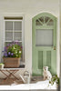 Green Stone - Light No.269 by Little Greene, room setting with Pea Green No.91