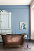 Grey Stone No.276 by Little Greene, room setting with Light Peachblossom No.3