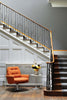 Grey Teal No.226 by Little Greene, room setting with Marigold No.209