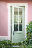 Hellebore No.275 by Little Greene, room setting with China Clay No.1 and Salix No.99