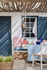Hicks' Blue No.208 by Little Greene, room setting with Loft White No.222