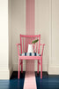Carmine No.189 by Little Greene, room setting with Hollyhock No.25 and Hellebore No.275