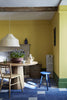 Indian Yellow No.335 by Little Greene, room setting with Hopper No.297 and Flint No.236