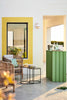 Indian Yellow No.335 by Little Greene, room setting with Silent White - Pale No.328 and Garden No.86