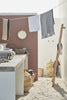 Nether Red No.315 by Little Greene, room setting with Linen Wash No.33