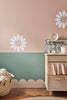Pleat No.280 by Little Greene, room setting with Masquerade No.334 and Shirting No.129