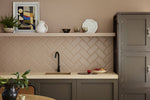 Mochi No.344 by Little Greene, room setting with Attic II No.144