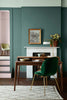 Pleat No.280 by Little Greene, room setting with Aquamarine - Mid No.284