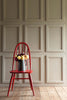 Atomic Red No.190 by Little Greene, room setting with Portland Stone - Dark No.157