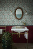 Baked Cherry No.14 by Little Greene, room setting with Pleat No.280