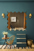 Rome No.367 by Little Greene, room setting with Marle No.355