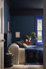 Royal Navy No.257 by Little Greene, room setting with Smalt No.255 and Dock Blue No.252