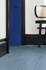Shallows No.223 by Little Greene, room setting with Jack Black No.119 and Smalt No.255