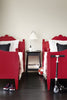 Cape Red No.279 by Little Greene, room setting with Slaked Lime - Deep No.150 and Jack Black No.119