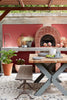 Grey Teal No.226 by Little Greene, room setting with Tuscan Red No.140